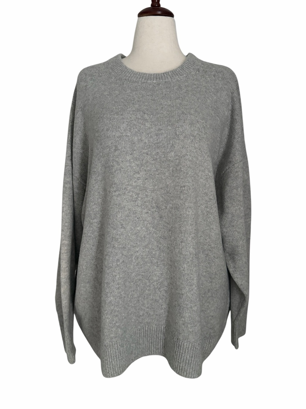 NWT GAP CashSoft Oversized Sweater Womens XL Gray Crewneck Relaxed Fit